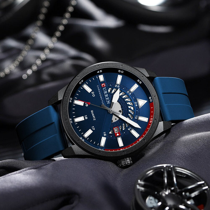 Relógio com Pulseira de Silicone Pulse Curren