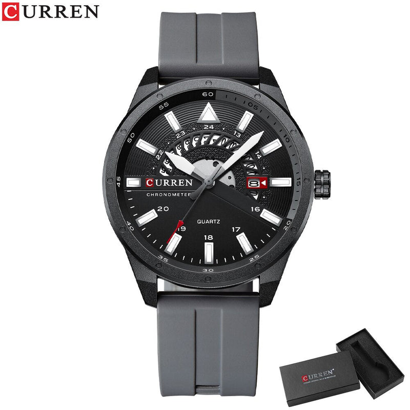 Relógio com Pulseira de Silicone Pulse Curren