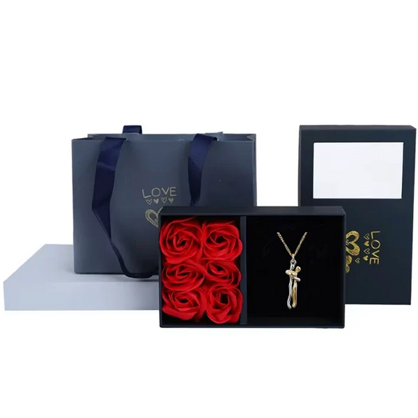 Caixa com Flores e Sacola Presente